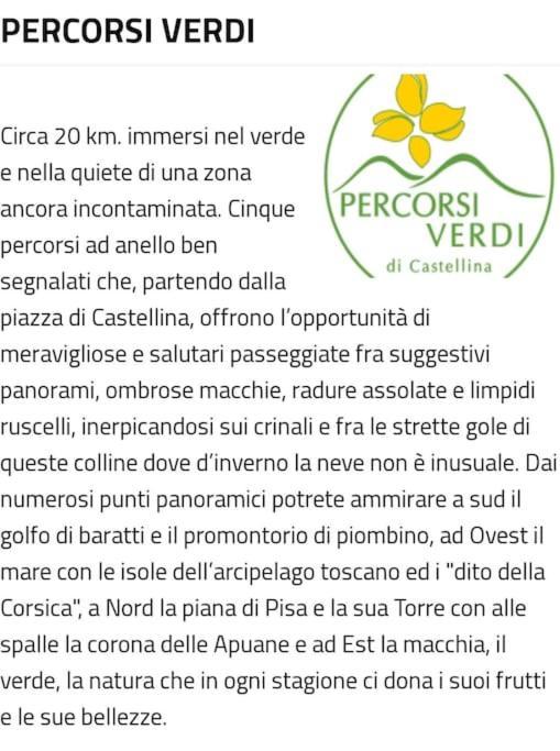 Appartamento Bellavista Castellina Marittima Kültér fotó