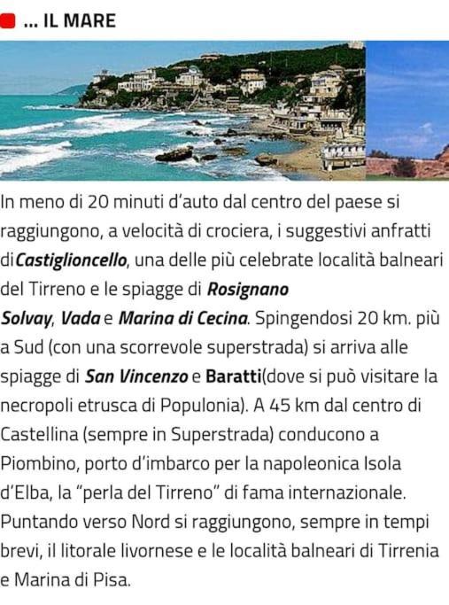 Appartamento Bellavista Castellina Marittima Kültér fotó